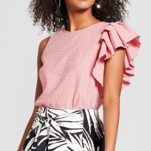 Who What Wear Seersucker Top